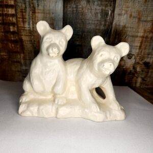 Vtg Haeger USA Pottery Bear Cub Animal Planter Vase Cachepot Mid-Century 1950s